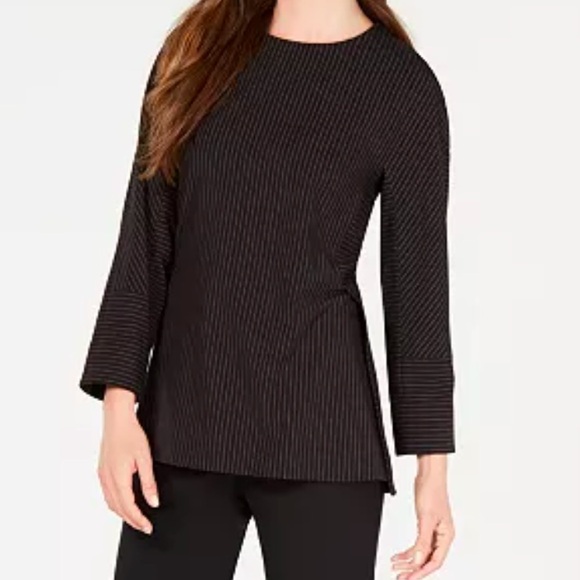 Anne Klein Black Pinstripe Top - Picture 14 of 15